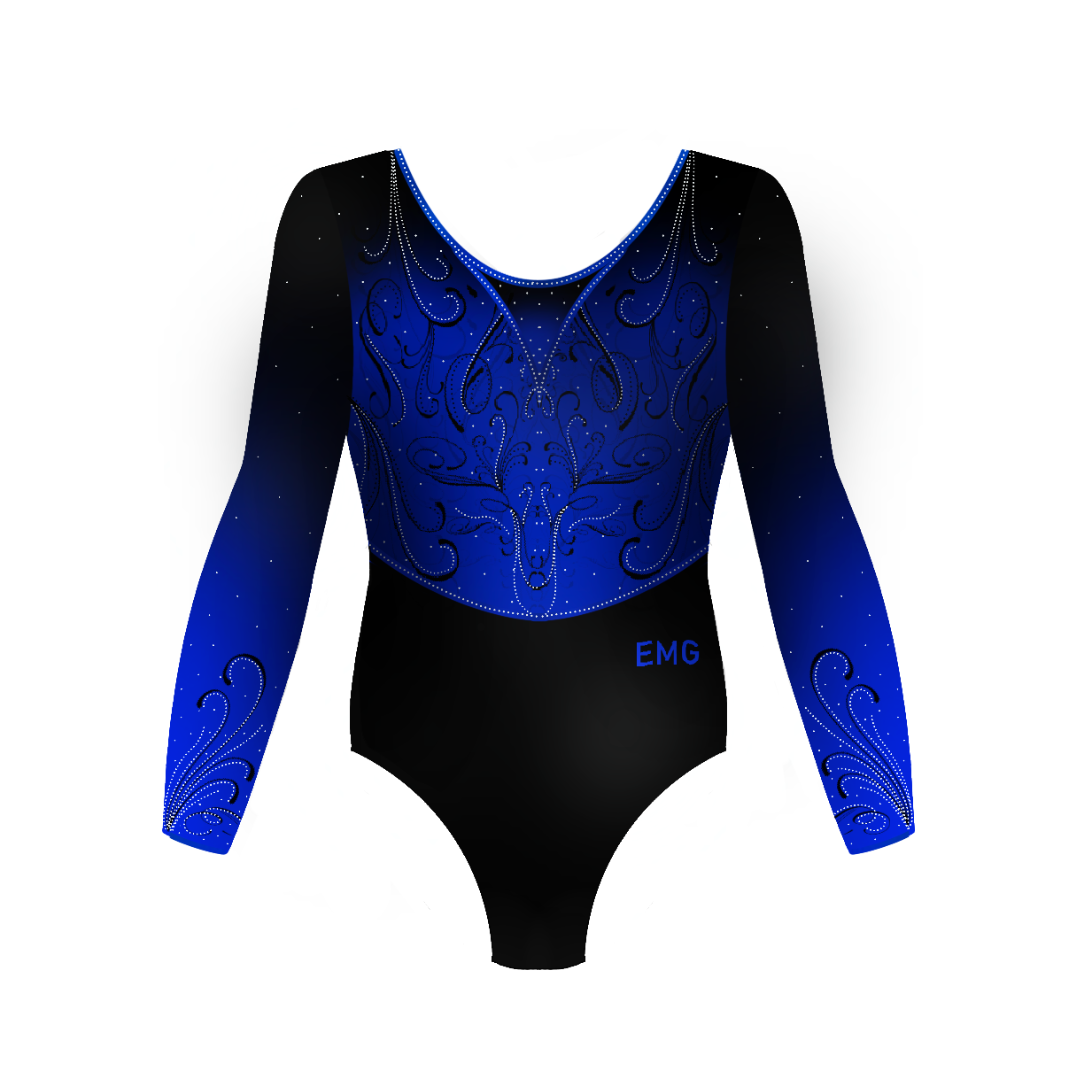 Blue and black leotard discount