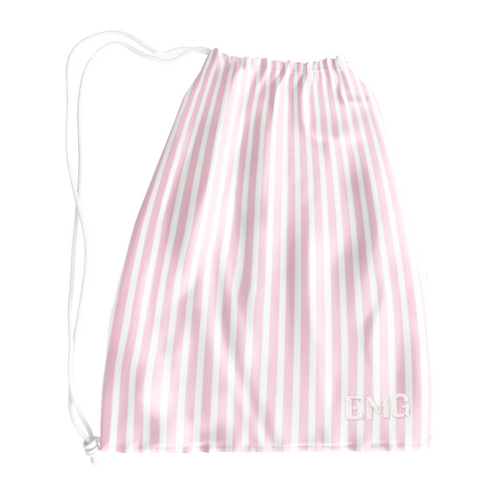 Candy Stripe Grip Bag - Blush Pink