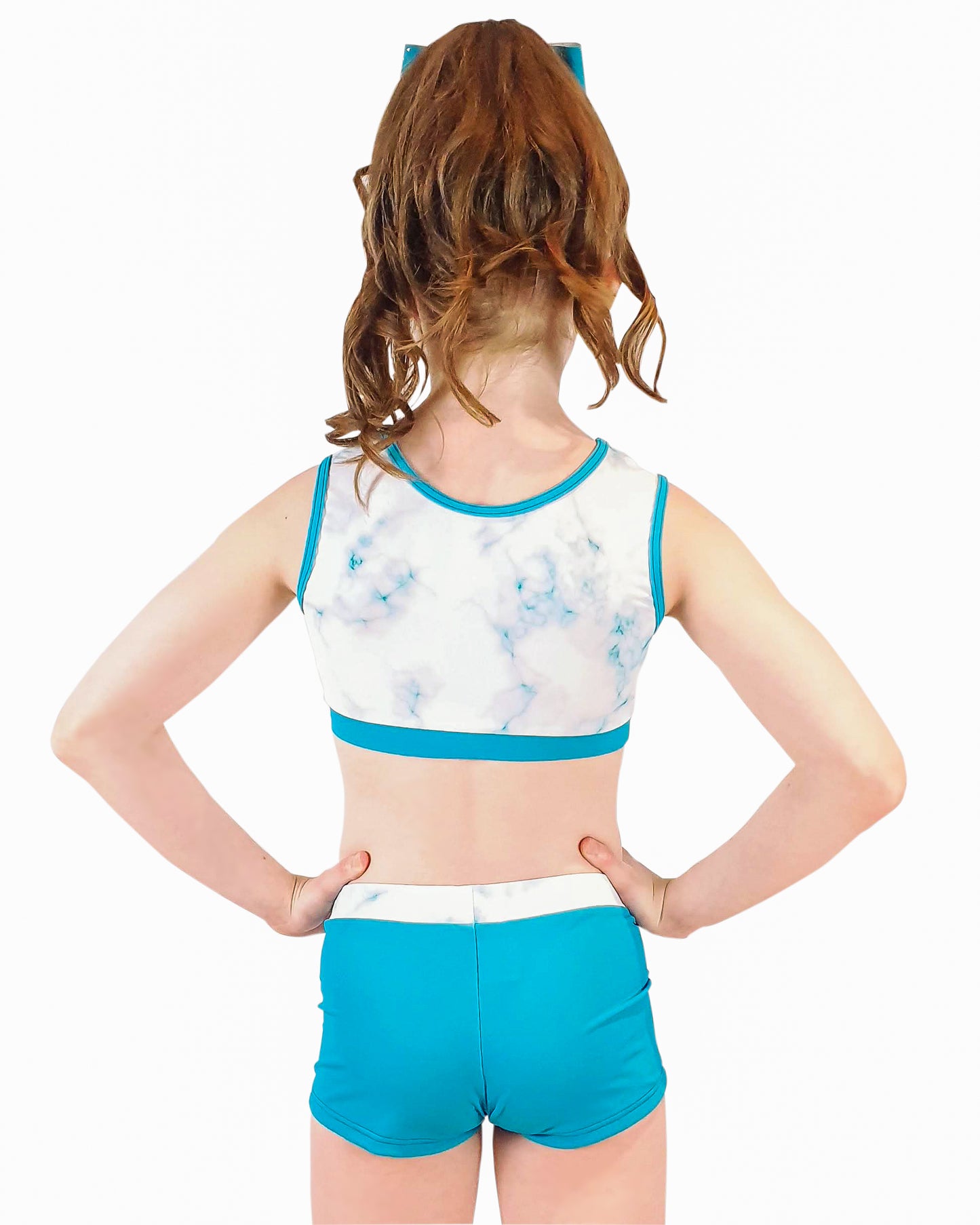 EUPHORIA TURQUOISE CROP TOP SET Girls Gymnastics | Equip My Gym B