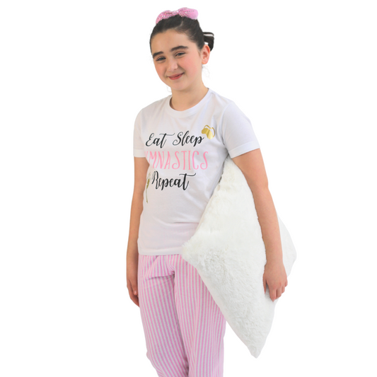 "Eat Sleep Gymnastics Repeat" Girls Pyjama Set