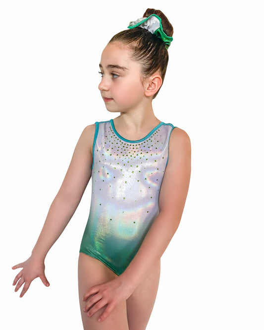 SNOW CONE Green Dipped Girls Gymnastics Leotard | Equip My Gym A