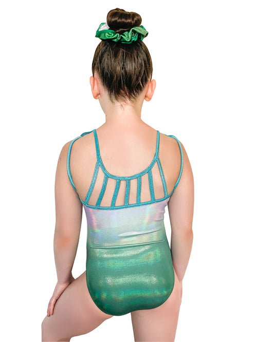 SNOW CONE Green Dipped Girls Gymnastics Leotard | Equip My Gym B