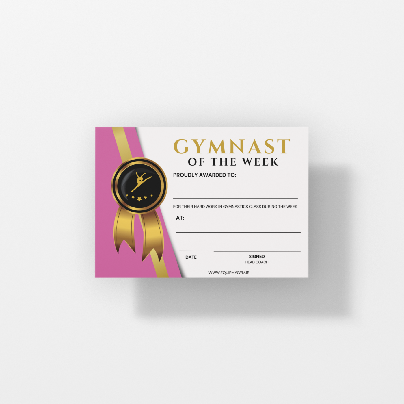 Gymnast of the week Certs