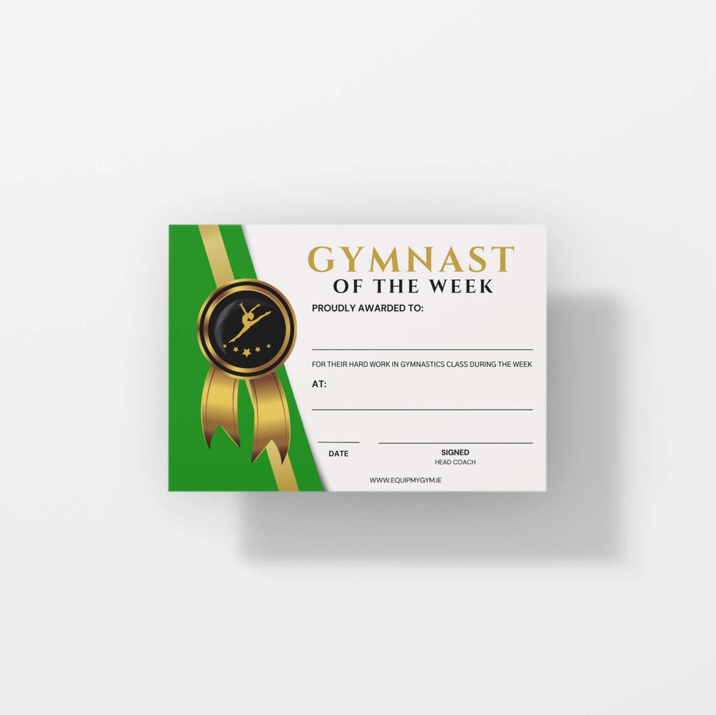 Gymnast of the week Certs