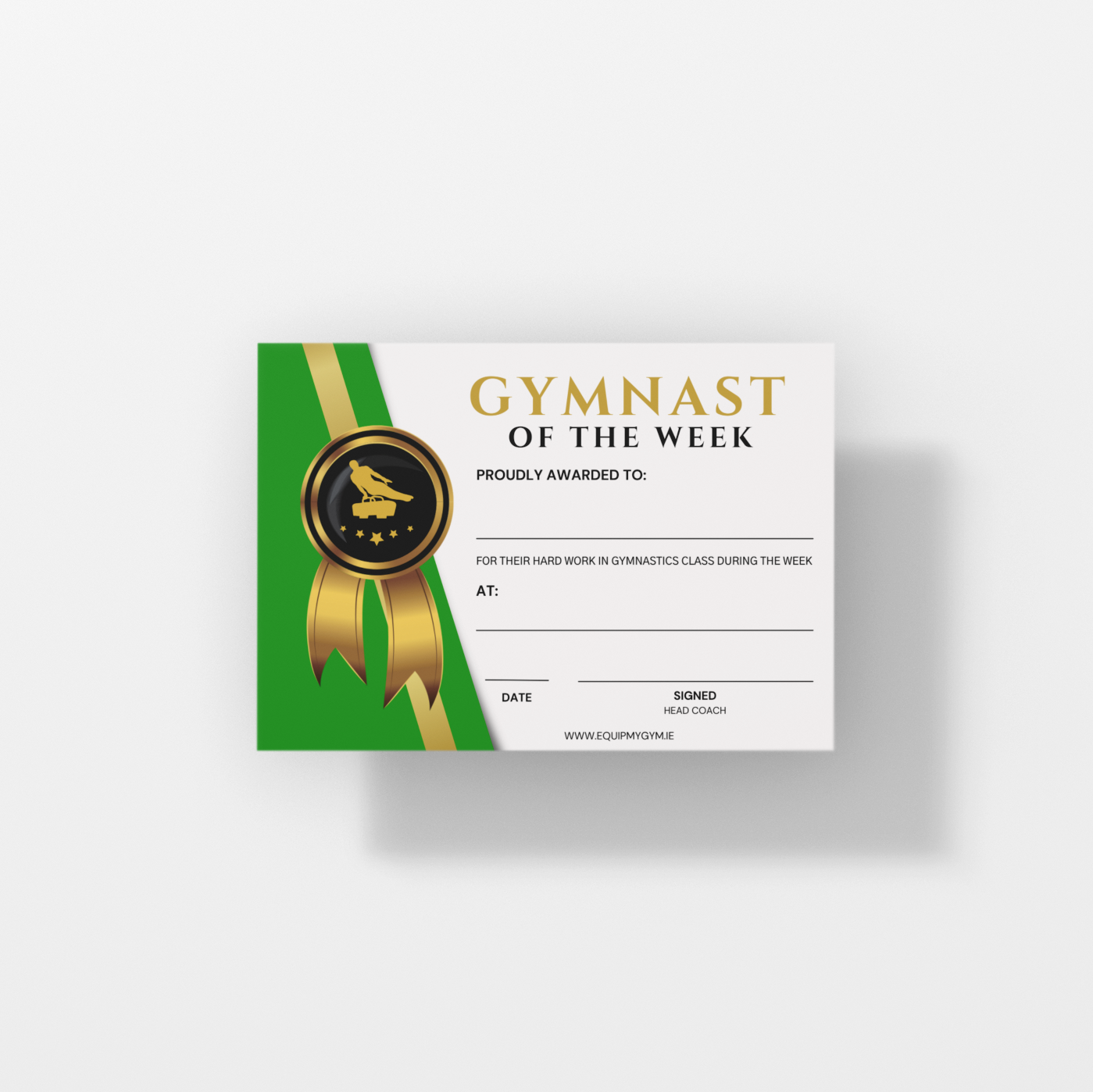 Gymnast of the week Certs