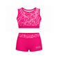 FRACTURED PINK CROP TOP SET (CLOSED BACK)