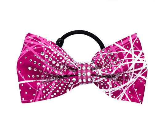 FRACTURED PINK Girls Gymnastics Hair Bow | Equip My Gym