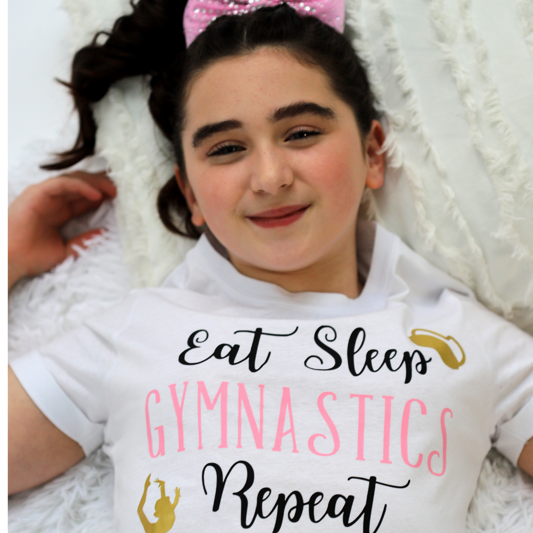 "Eat Sleep Gymnastics Repeat" Girls Pyjama Set
