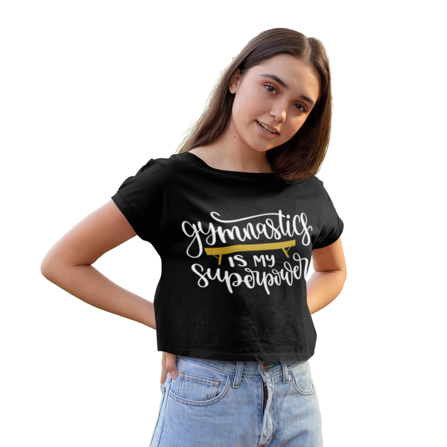 "Gymnastics is my superpower" Cropped Tee